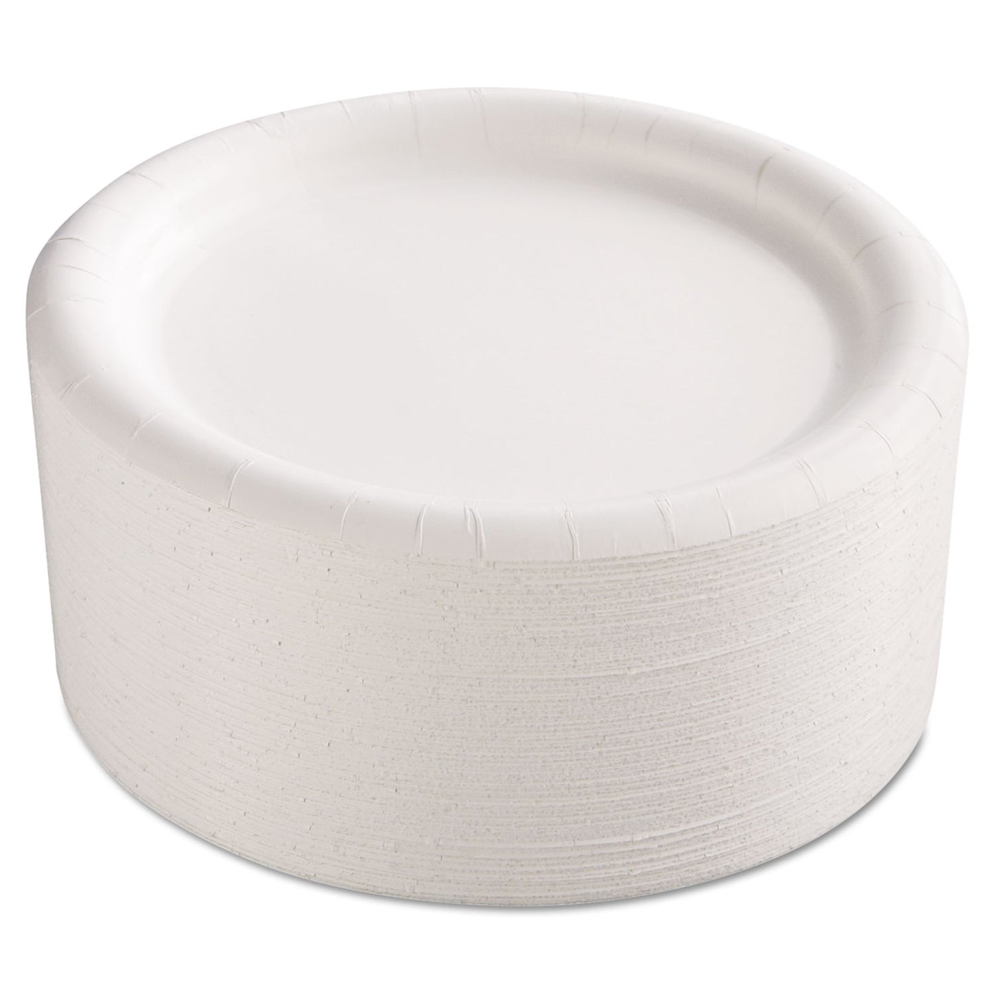 AJM Packaging Premium Coated Paper Plates, 9" dia, White, 125/Pack, 4 Packs/Carton (AJMCP9AJCWWH14)
