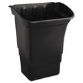 Rubbermaid Commercial Optional Utility Cart Refuse/Utility Bin, 8 gal, Polyethylene, Black (RCP335388BLA)