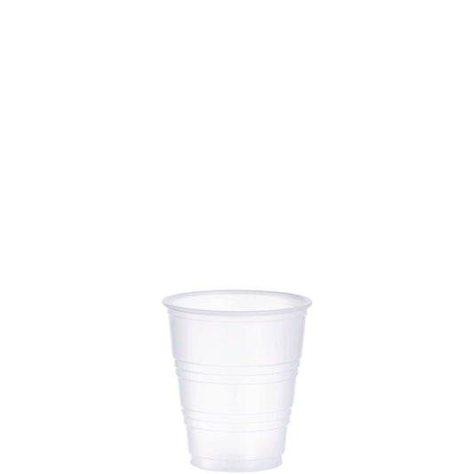 Dart High-Impact Polystyrene Cold Cups, 5 oz, Translucent, 100 Cups/Sleeve, 25 Sleeves/Carton (DCCY5CT)