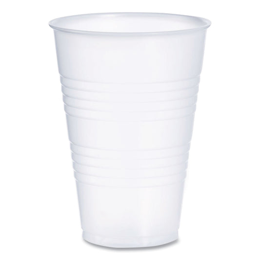 Dart High-Impact Polystyrene Cold Cups, 14 oz, Translucent, 50 Cups/Sleeve. 20 Sleeves/Carton (DCCY14)