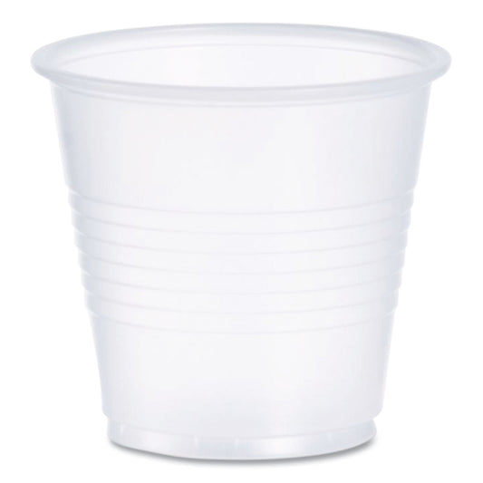 Dart High-Impact Polystyrene Cold Cups, 3.5 oz, Translucent, 100 Cups/Sleeve, 25 Sleeves/Carton (DCCY35)