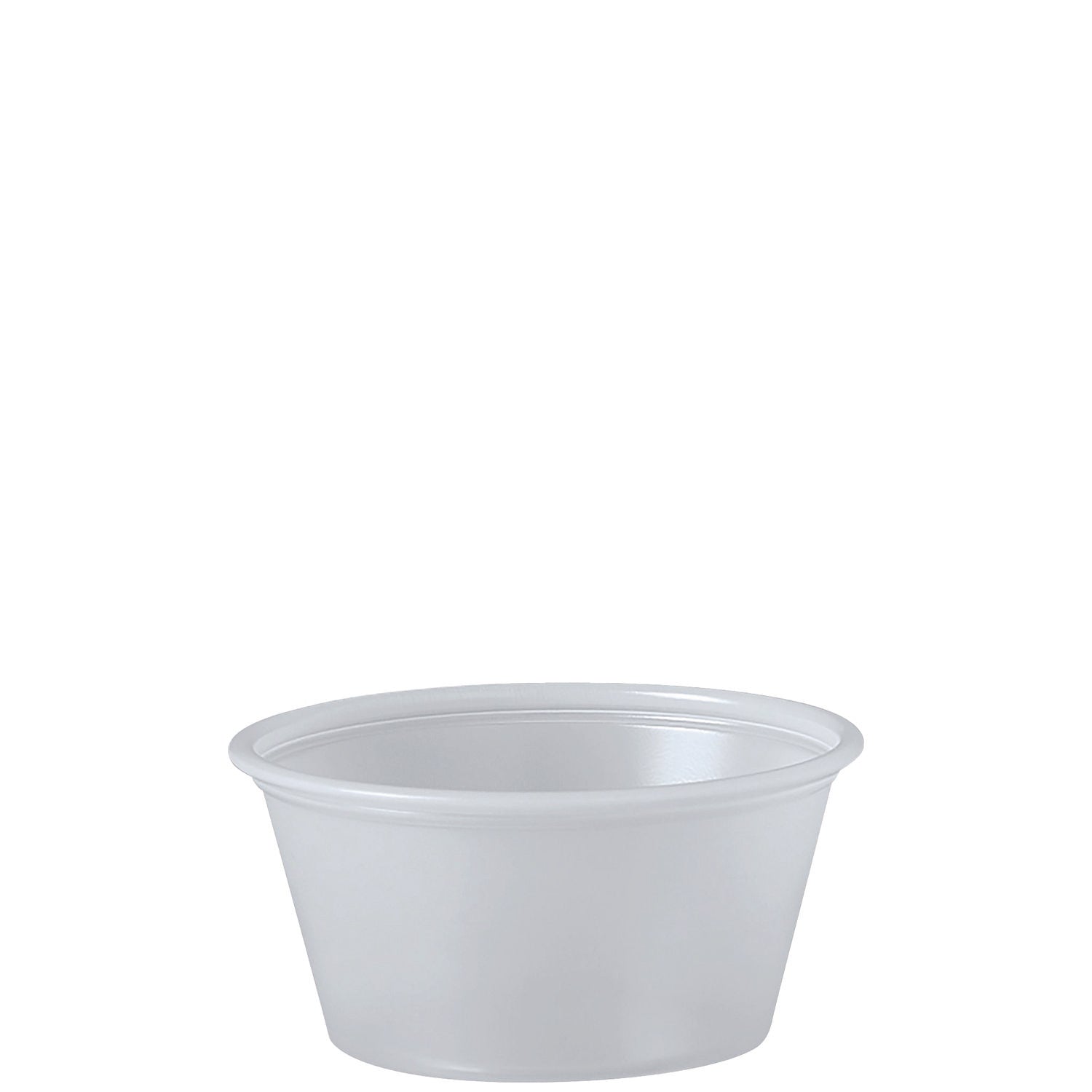 Dart Polystyrene Portion Cups, 2 oz, Translucent, 250/Bag, 10 Bags/Carton (DCCP200N)
