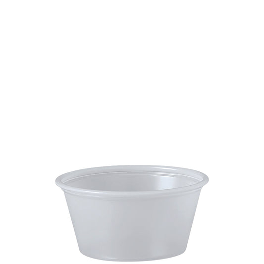Dart Polystyrene Portion Cups, 2 oz, Translucent, 250/Bag, 10 Bags/Carton (DCCP200N)