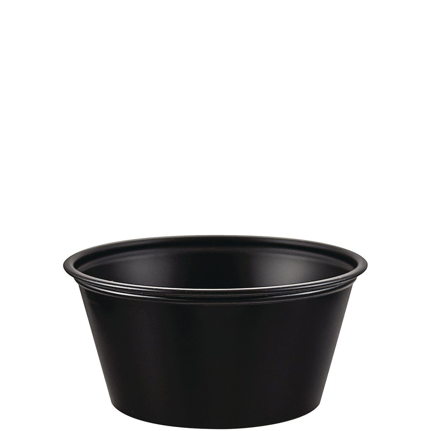 Dart Polystyrene Portion Cups, 3.25 oz, Black, 250/Bag, 10 Bags/Carton (DCCP325BLK)