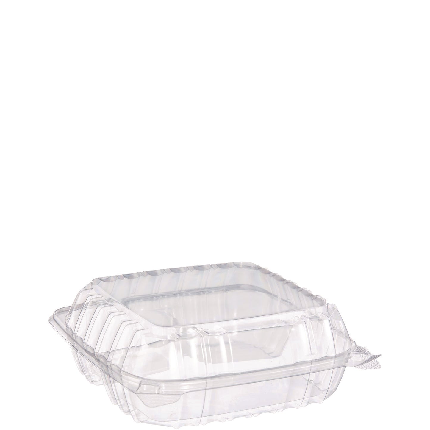 Dart ClearSeal Hinged-Lid Plastic Containers, 8.25 x 8.25 x 3, Clear, Plastic, 125/Pack, 2 Packs/Carton (DCCC90PST3)