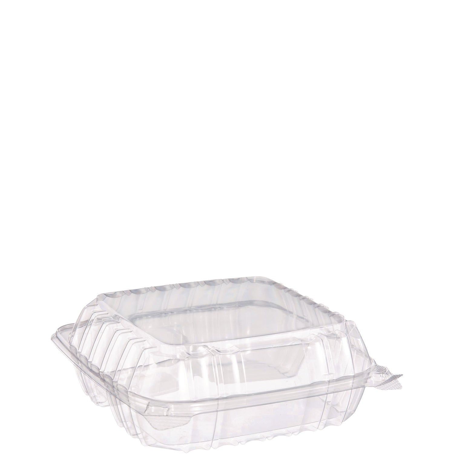 Dart ClearSeal Hinged-Lid Plastic Containers, 8.25 x 8.25 x 3, Clear, Plastic, 125/Pack, 2 Packs/Carton (DCCC90PST3)