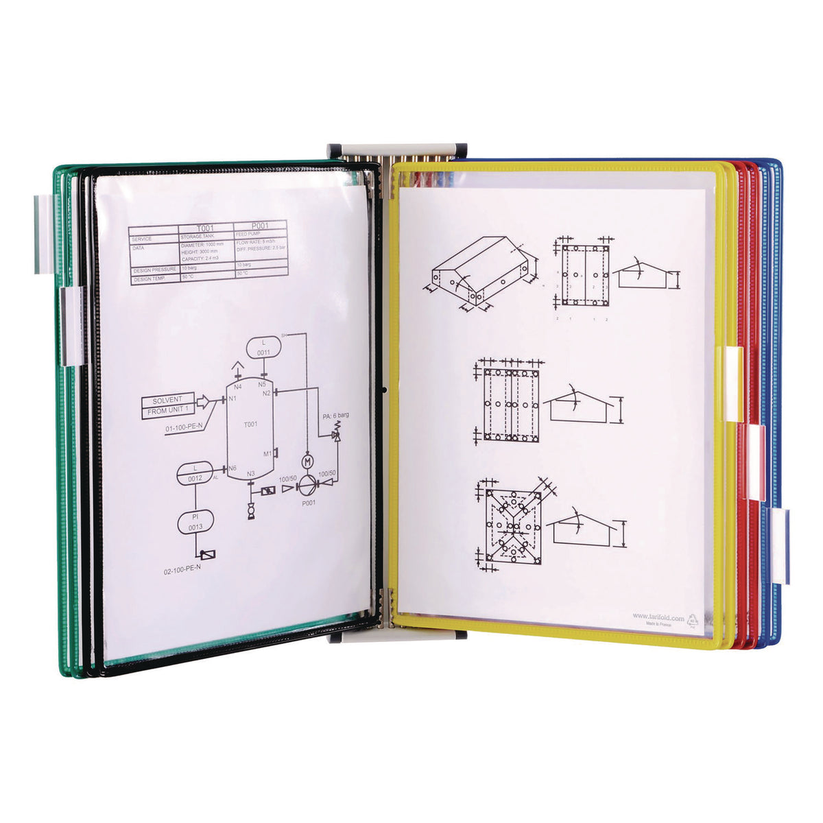 Tarifold Wall Unit Reference Starter Set, 10 Wire-Reinforced Pockets (TFIW291)