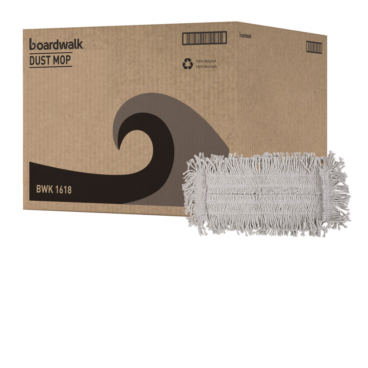 Boardwalk Disposable Dust Mop Head, Cotton, 18w x 5d (BWK1618)