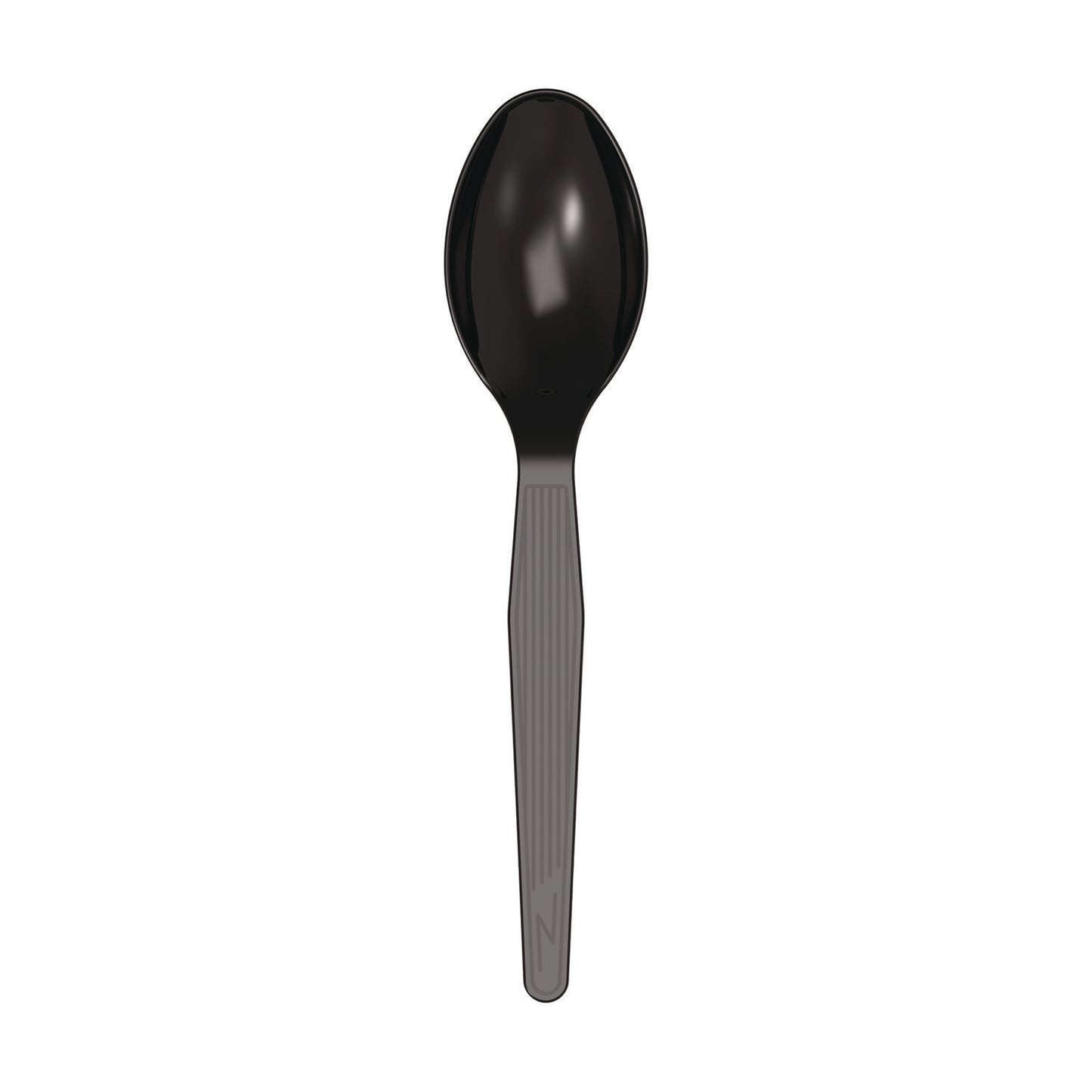 Dixie Mediumweight Polystyrene Wrapped Cutlery, Teaspoon, Black, 1,000/Carton (DXETM53C1)