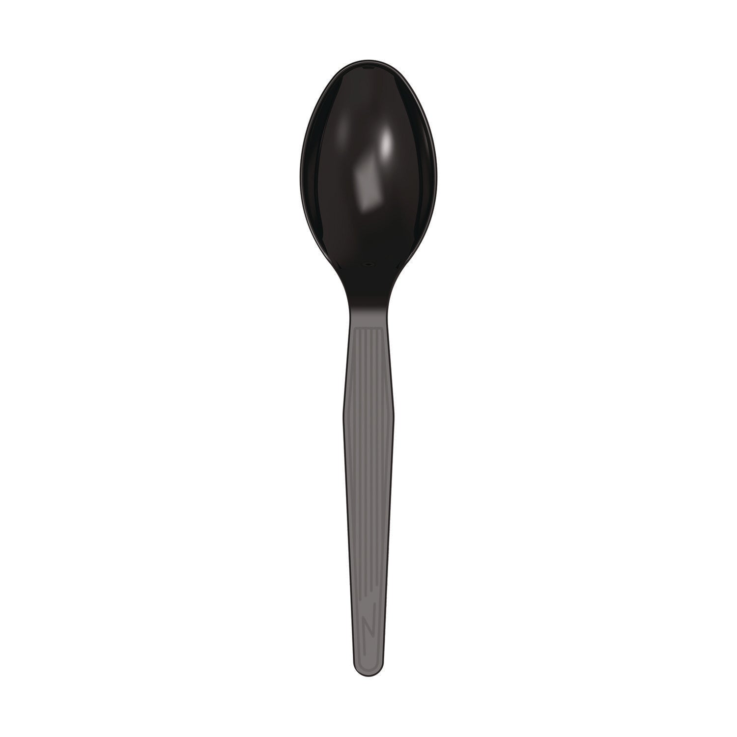 Dixie Mediumweight Polystyrene Wrapped Cutlery, Teaspoon, Black, 1,000/Carton (DXETM53C1)