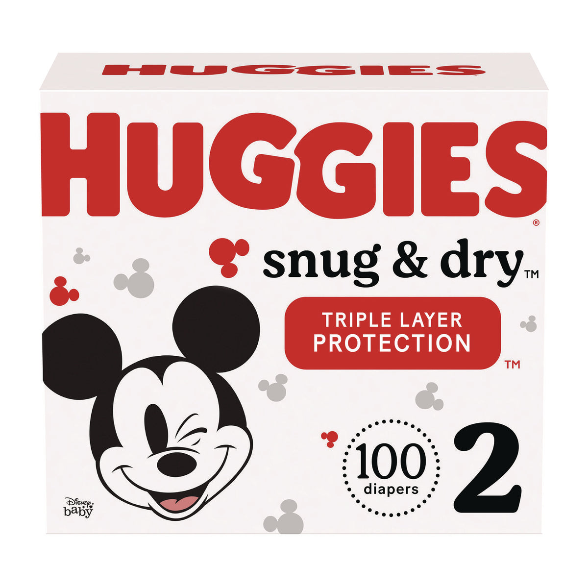Huggies Snug and Dry Diapers, Size 2, 12 lbs to 18 lbs, 100/Carton (56433)