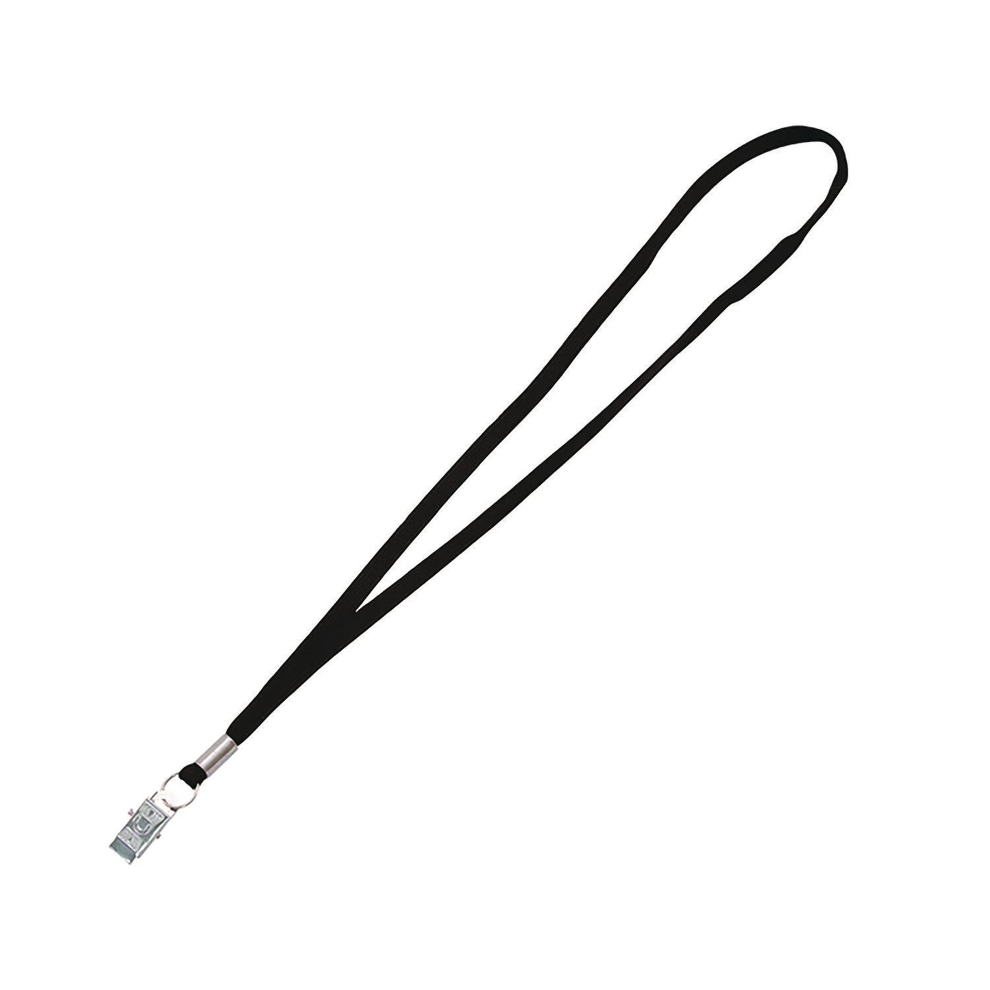 Advantus Metal Flat Clip Lanyard, 36" Long, Black, 100/Pack (AVT97128)