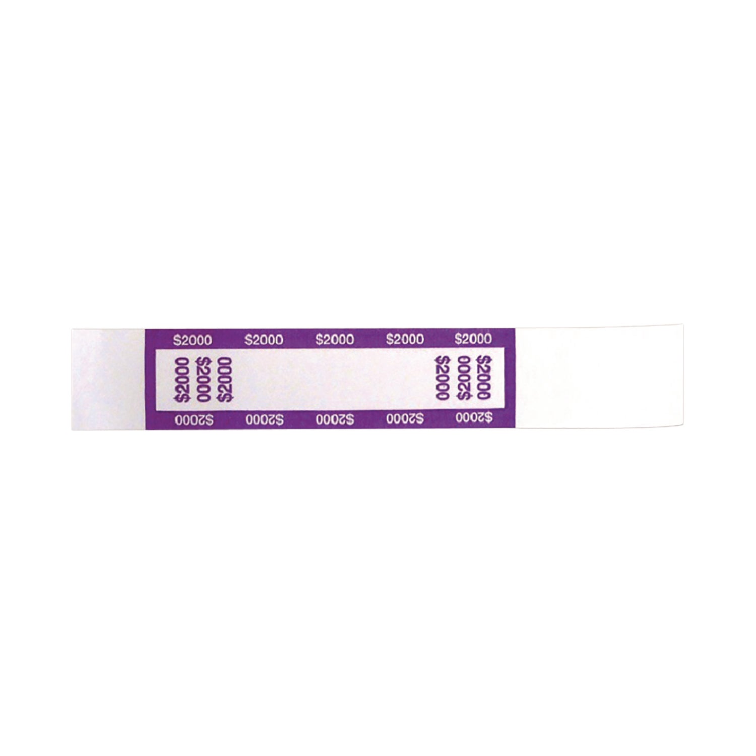 CONTROLTEK Currency Straps, $20 Bill, $2,000, Self-Adhesive, 1,000/Pack (CNK560021)