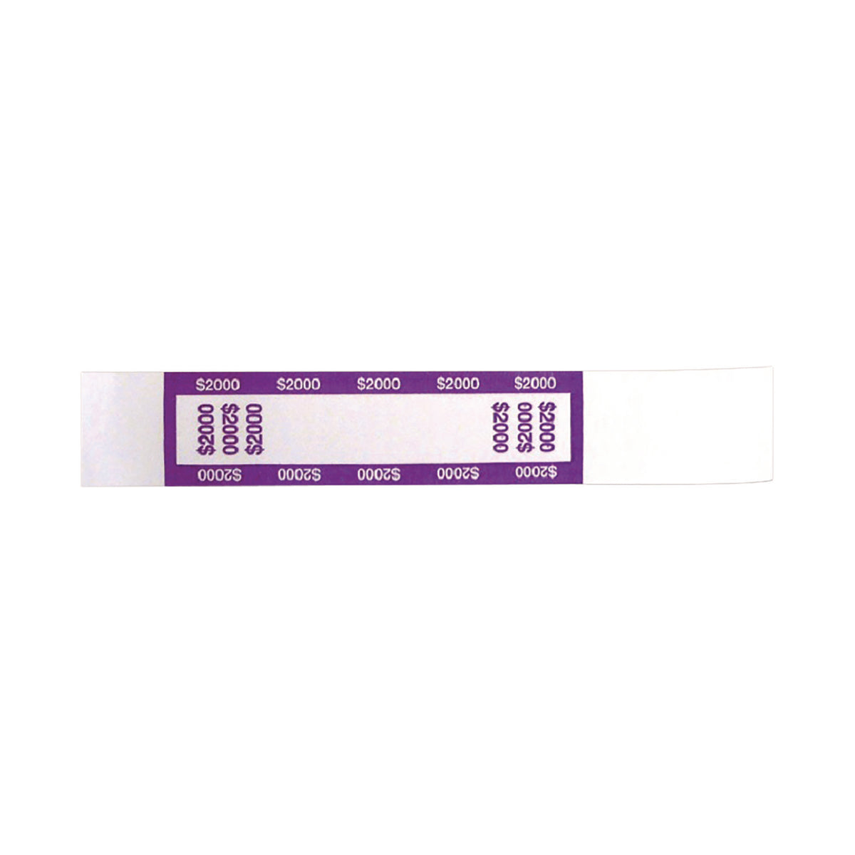 CONTROLTEK Currency Straps, $20 Bill, $2,000, Self-Adhesive, 1,000/Pack (CNK560021)