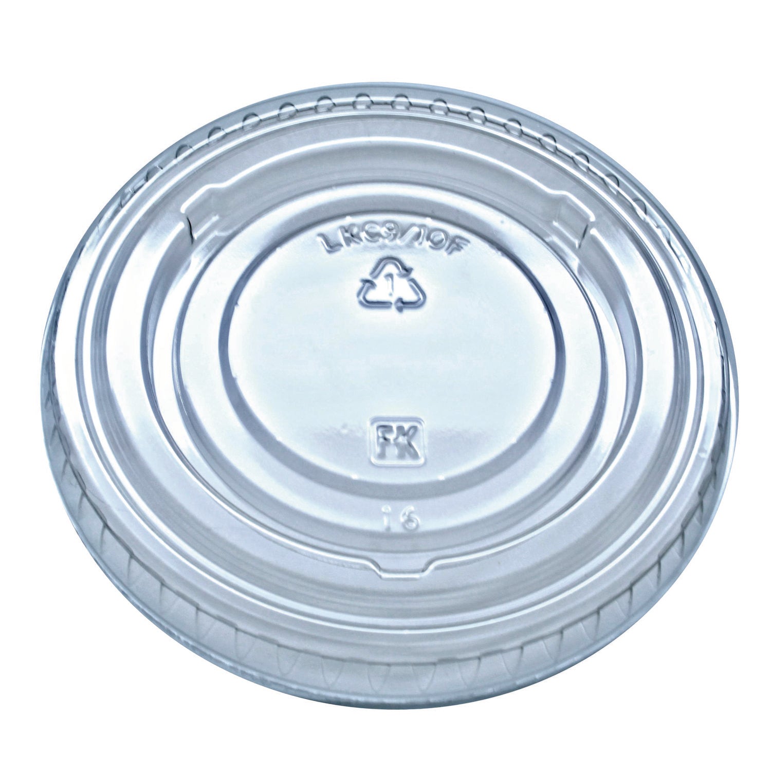 Fabri-Kal Kal-Clear/Nexclear Drink Cup Lids, Flat Lid with No Slot, Fits 9 to 10 oz Cold Cups, Clear, 2,500/Carton (FABLKC910F)