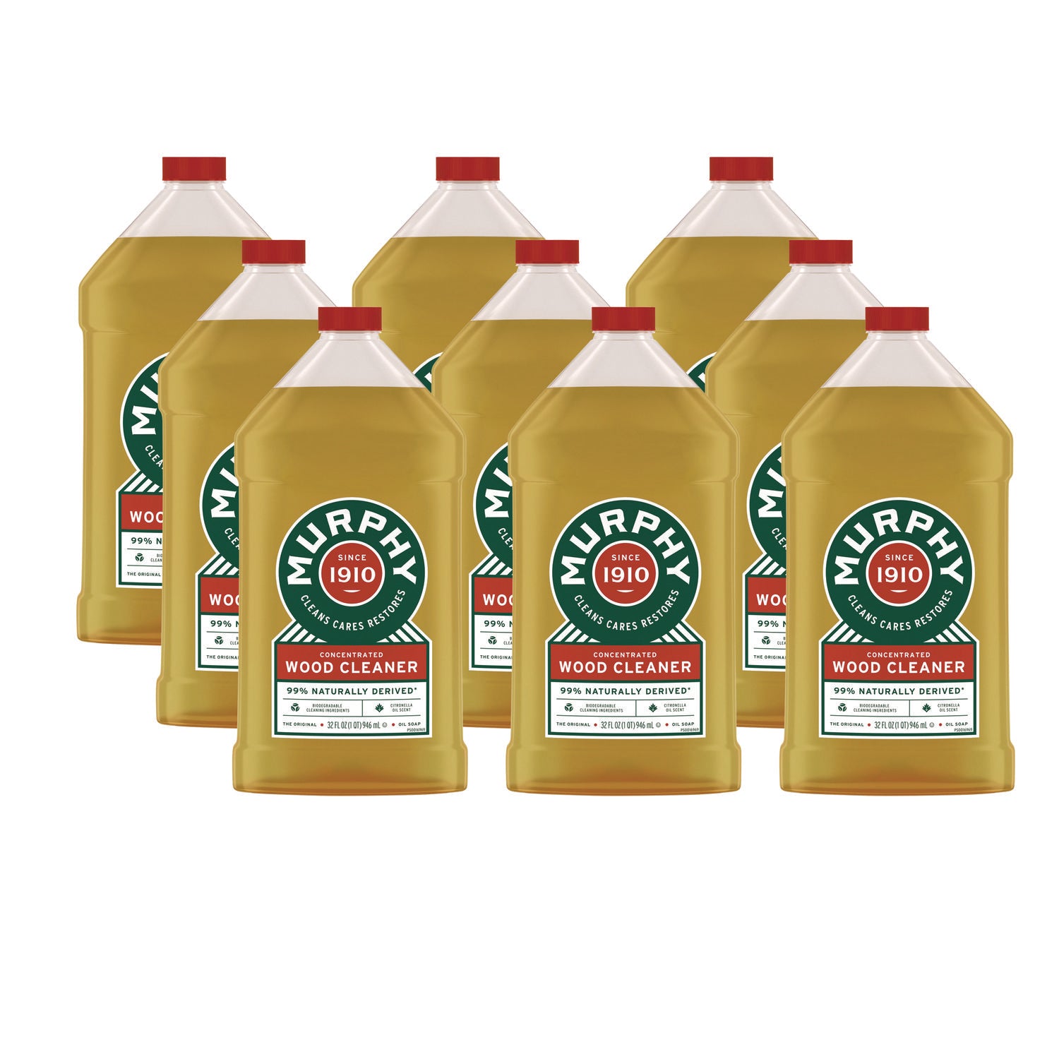 Murphy Oil Soap Original Wood Cleaner, Liquid, 32 oz Bottle, 9/Carton (CPC01163CT)