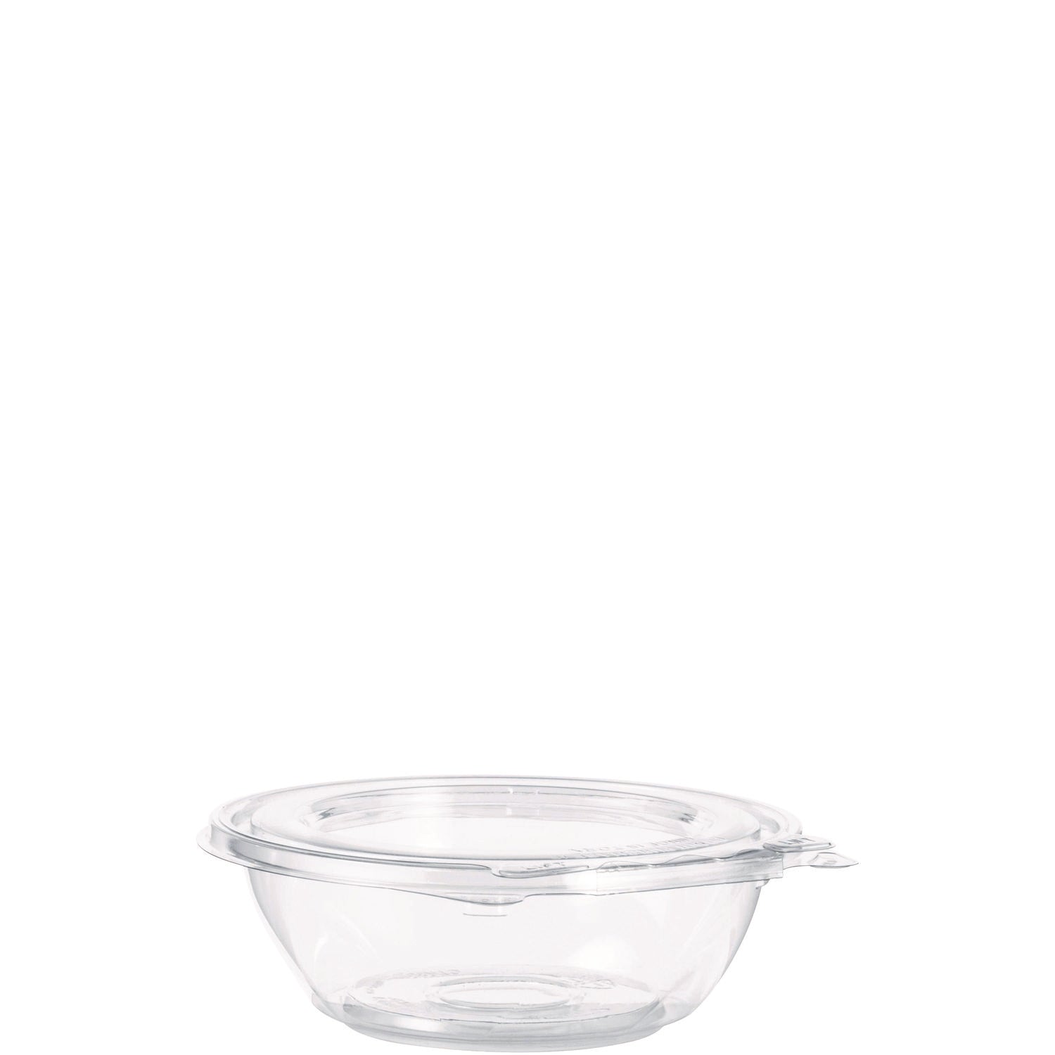 Dart SafeSeal Tamper-Resistant, Tamper-Evident Bowls with Flat Lid, 8 oz, 5.5" Diameter x 1.7" h, Clear, 240/Carton (DCCCTR8BF)