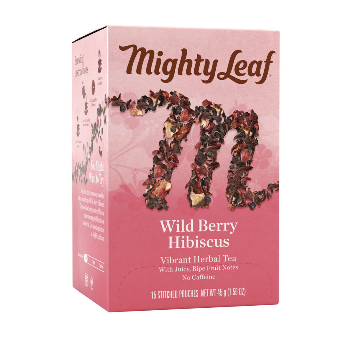 Mighty Leaf Tea Whole Leaf Tea Pouches, Wild Berry Hibiscus, 15/Box (PEE510144)