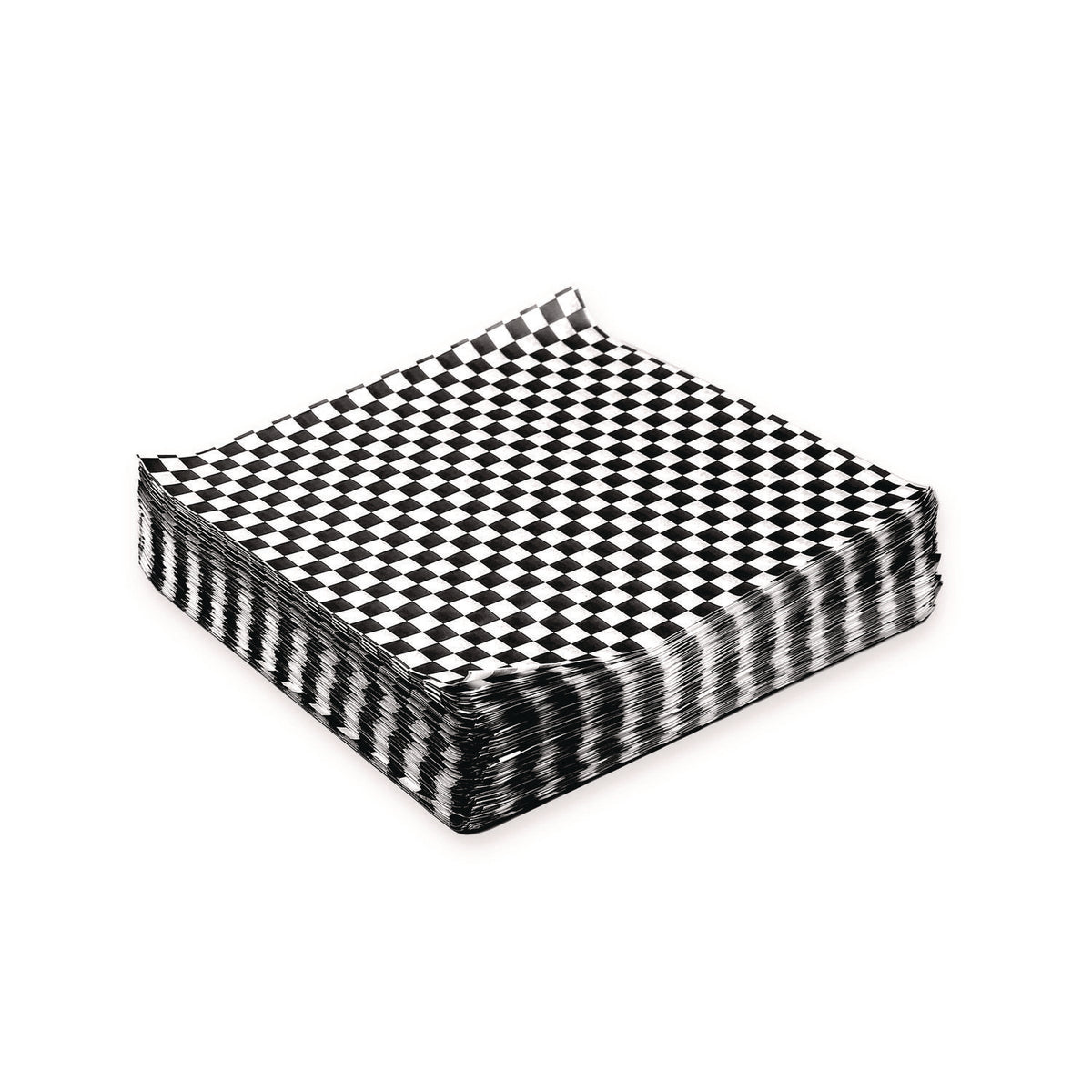 Paterson Grease-Resistant Food Wrap, 12" x 12", Black Check, 5,000/Carton (PDHWG01006)