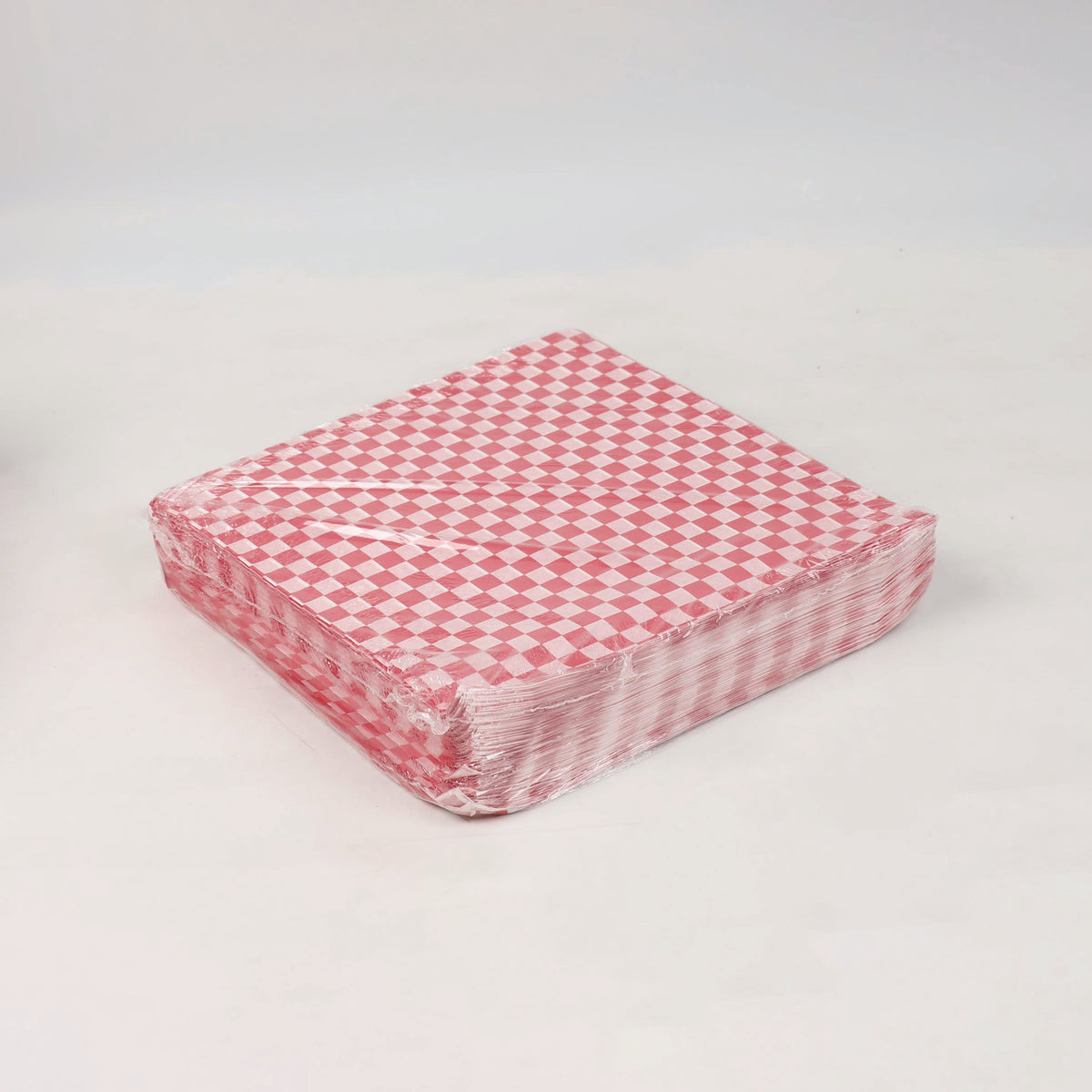 Paterson Grease-Resistant Food Wrap, 12" x 12", Red Check, 5,000/Carton (PDHWG01008)
