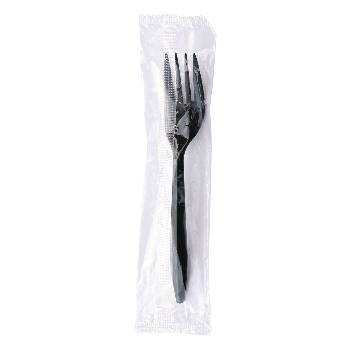Boardwalk Mediumweight Wrapped Polypropylene Cutlery, Fork, Black, 1,000/Carton (BWKFORKBLPPIW)