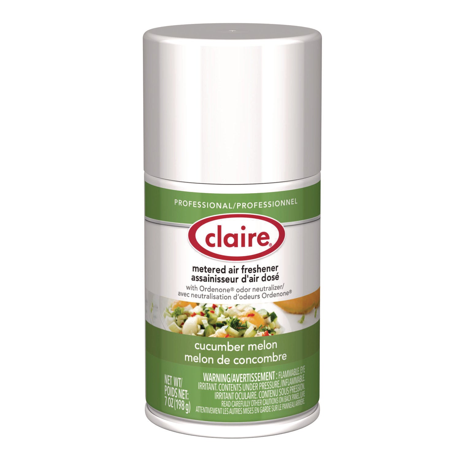 Claire Metered Air Freshener, Cucumber Melon Scent, 7 oz Aerosol Spray, 12/Carton (CGC109)