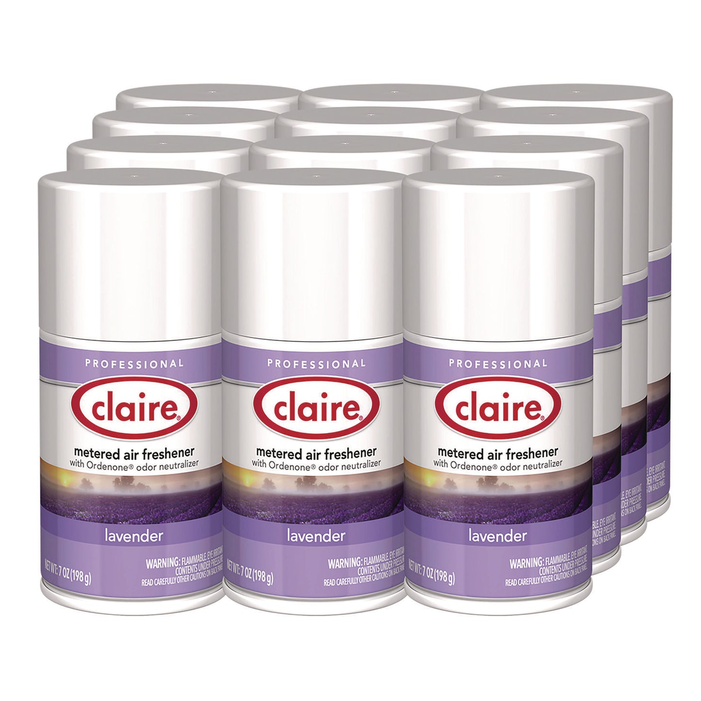 Claire Metered Air Freshener, Lavender, 11 oz Aerosol Spray, 12/Carton (CGC115)