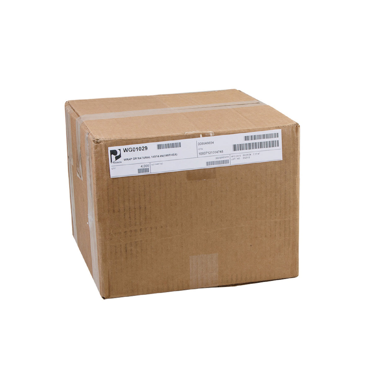 Paterson Grease-Resistant Food Wrap, 14" x 14", Natural, 4,000/Carton (PDHWG01029)