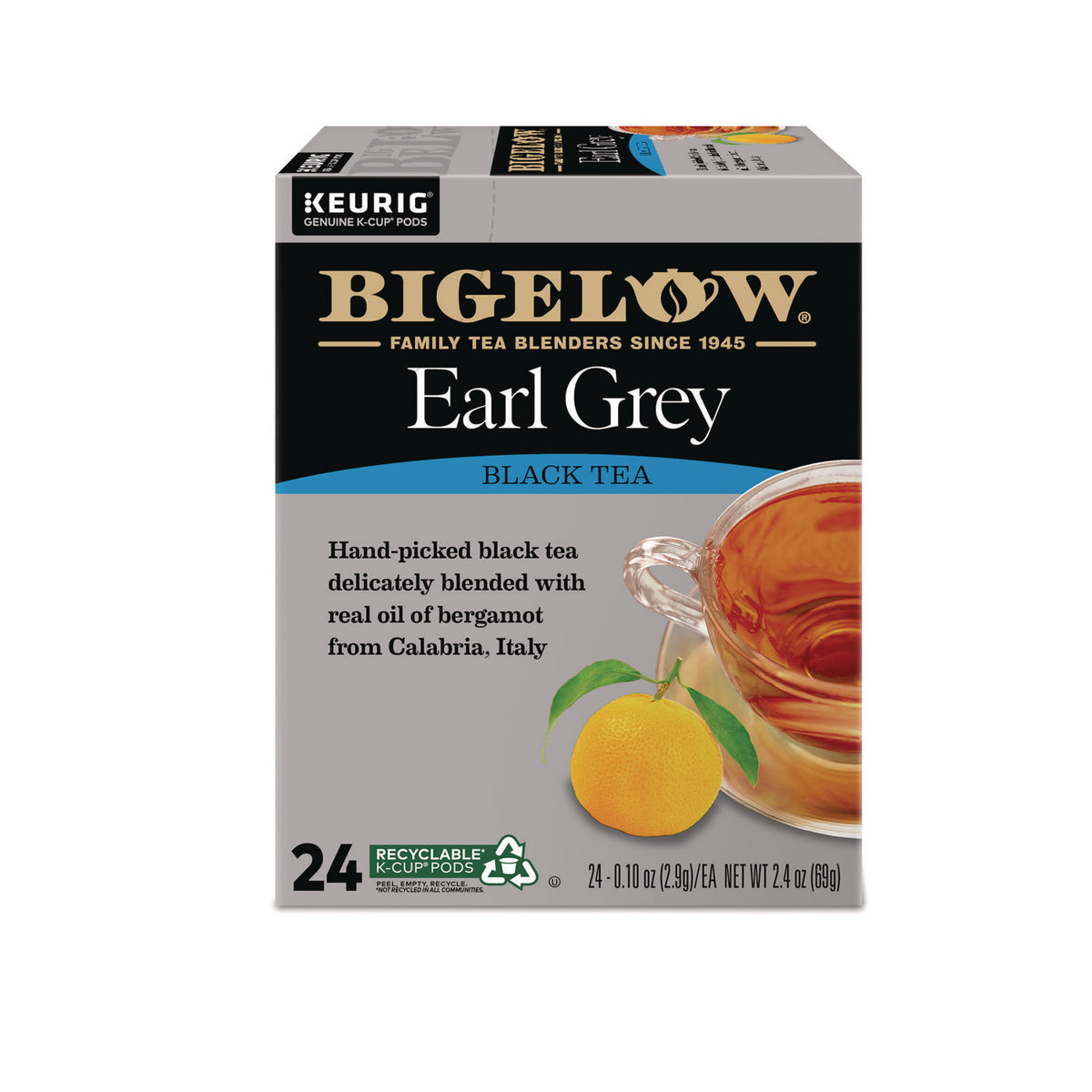Bigelow Earl Grey Tea K-Cup Pack, 24/Box (GMT6082)