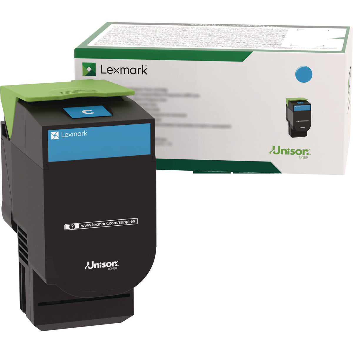 Lexmark 80C00CG Toner, 1,000 Page-Yield, Cyan