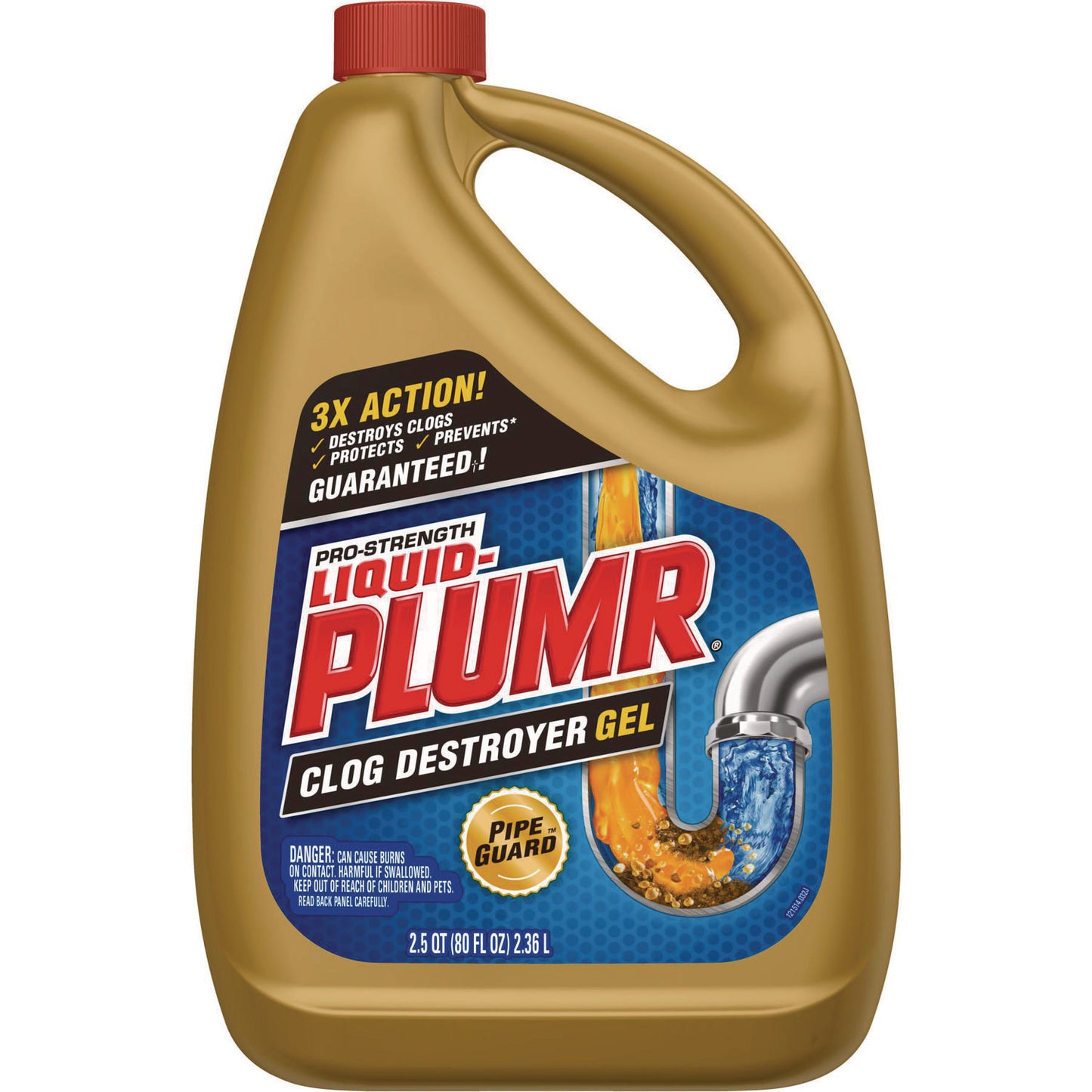 Liquid Plumr Pro-Strength Full Clog Destroyer Plus PipeGuard, Gel, 80 oz (CLO00228EA)