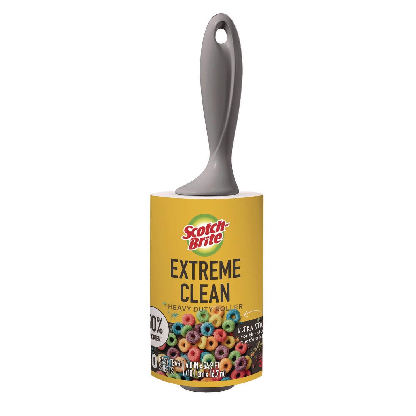 Scotch-Brite Extreme Clean Lint Roller, 4" x 54.59 ft, 100 Sheets/Roll (MMM830RS100)