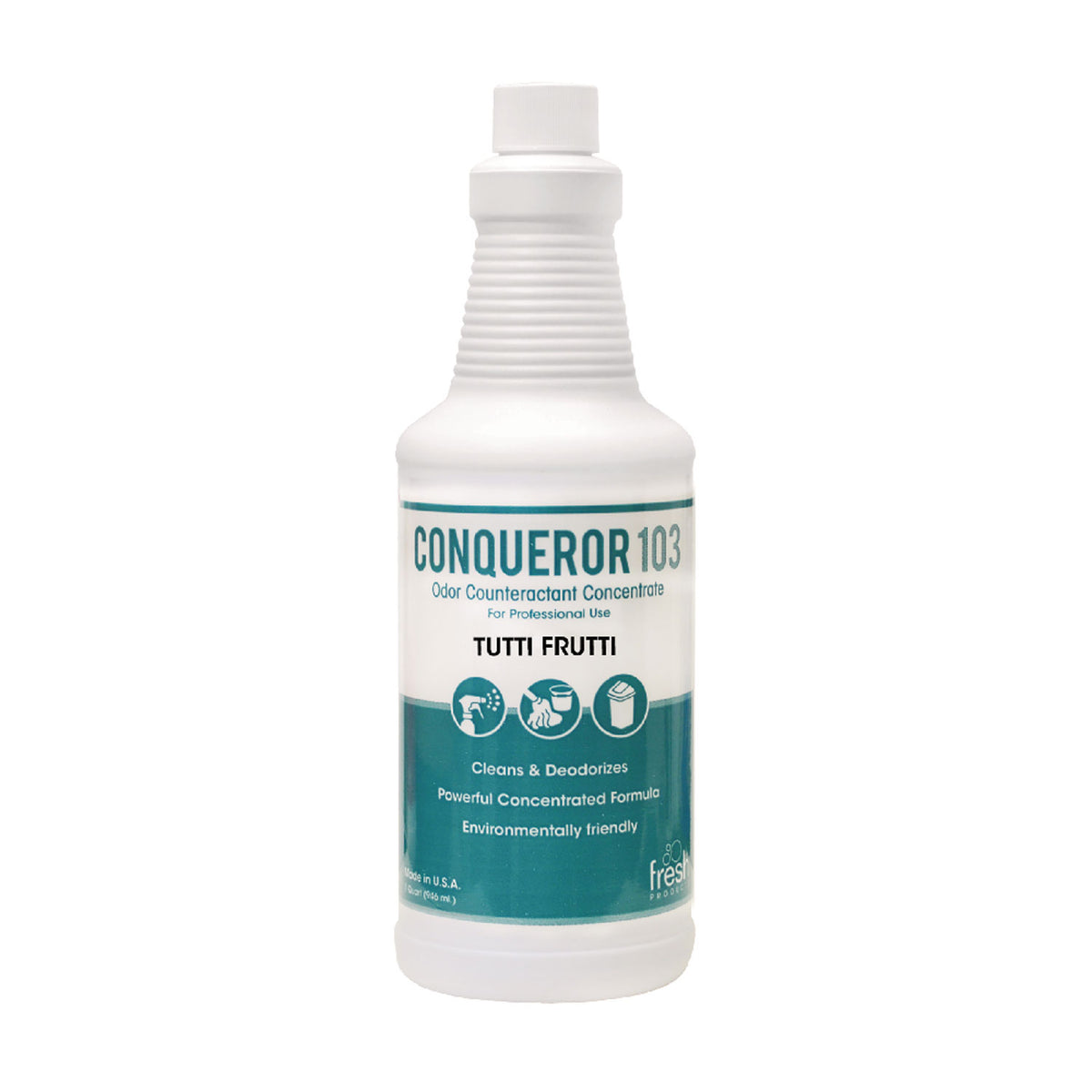 Fresh Products Conqueror 103 Odor Counteractant Concentrate, Tutti-Frutti, 32 oz Bottle, 12/Carton (FRS1232WBTU)