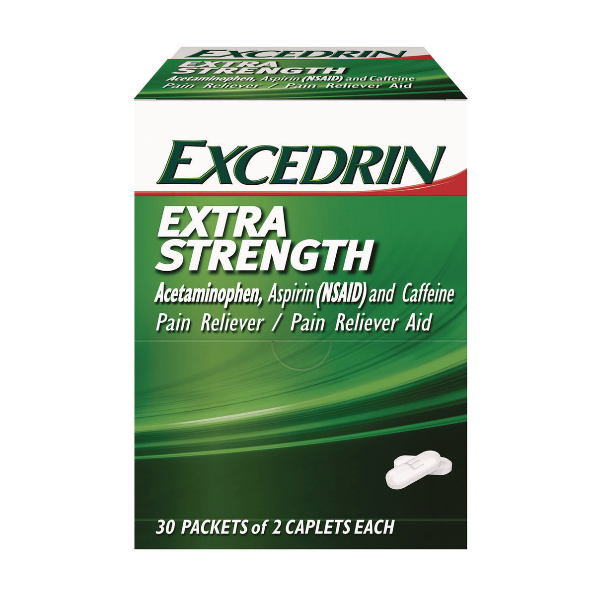 Excedrin X-Strength Caplets, 2 Caplets/Packet, 30 Packets/Box (ACM2756950)
