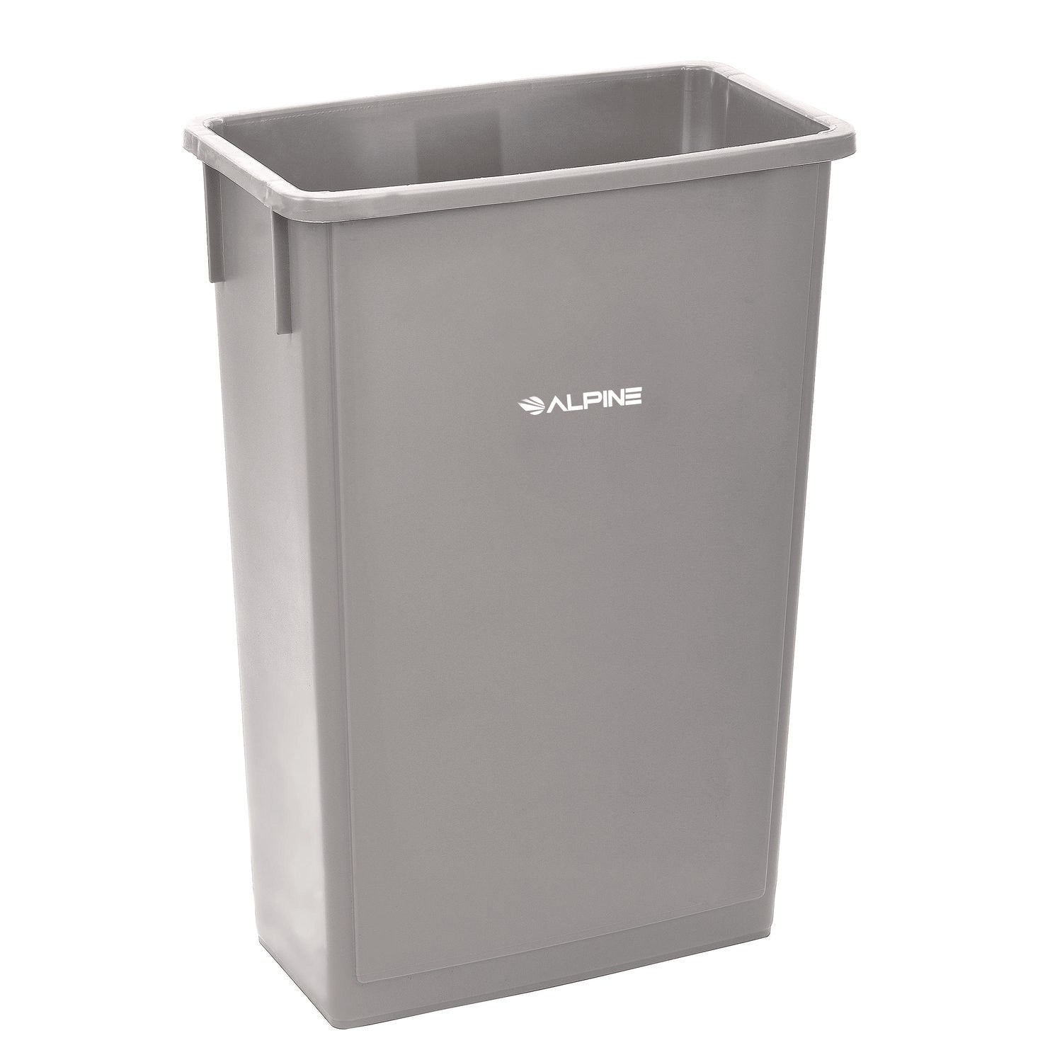 Alpine Slim 23 Gallon Indoor Trash Can, Plastic, Gray (ALH477GRY)