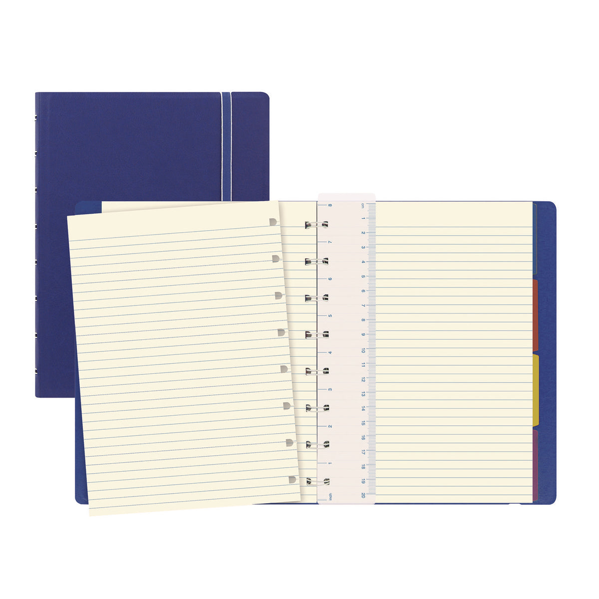 Filofax Notebook, 1-Subject, Narrow Rule, Bright Blue Cover, (112) 8.25 x 5.81 Sheets (REDB115009U)