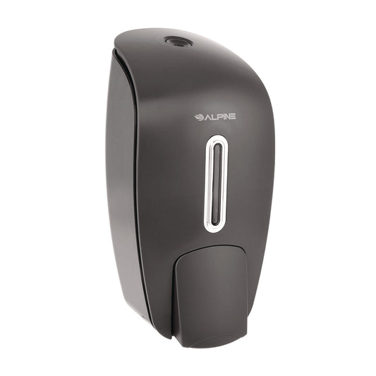 Alpine Surface Mounted Soap and Hand Sanitizer Dispenser, 27 oz, 4.1 x 4.6 x 9.6, Gray (ALHALP425GRY)