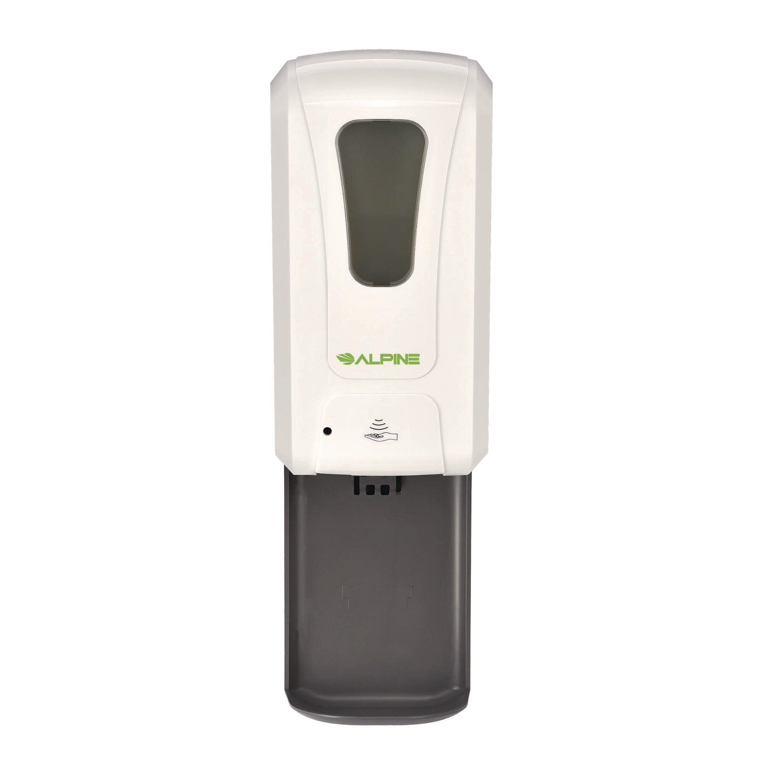 Alpine Wall Mount Automatic Foam Hand Sanitizer Soap Dispenser with Drip Tray, 40 oz, 4.48 x 6 x 18.1, White (ALHALP430FT)