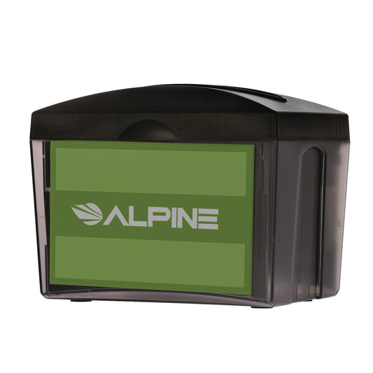 Alpine Interfold Table Top Dispenser Napkin Holder, 5.9 x 8 x 6.5, Black (ALHALP4332)