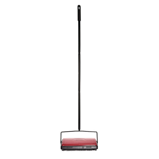 Alpine Manual Triple Brush Carpet and Floor Sweeper, 42.5" Handle, Red (ALHALP469REDNEW)