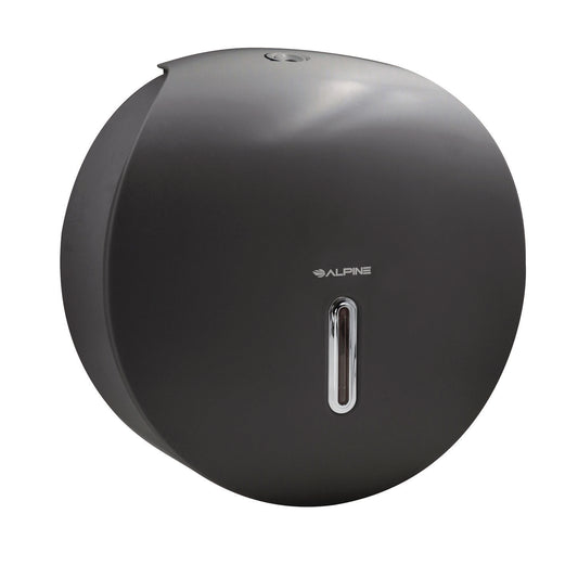 Alpine Plastic Single Roll Jumbo Toilet Paper Dispenser, 5.3 x 11.5 x 11.7, Gray (ALHALP450GRY)