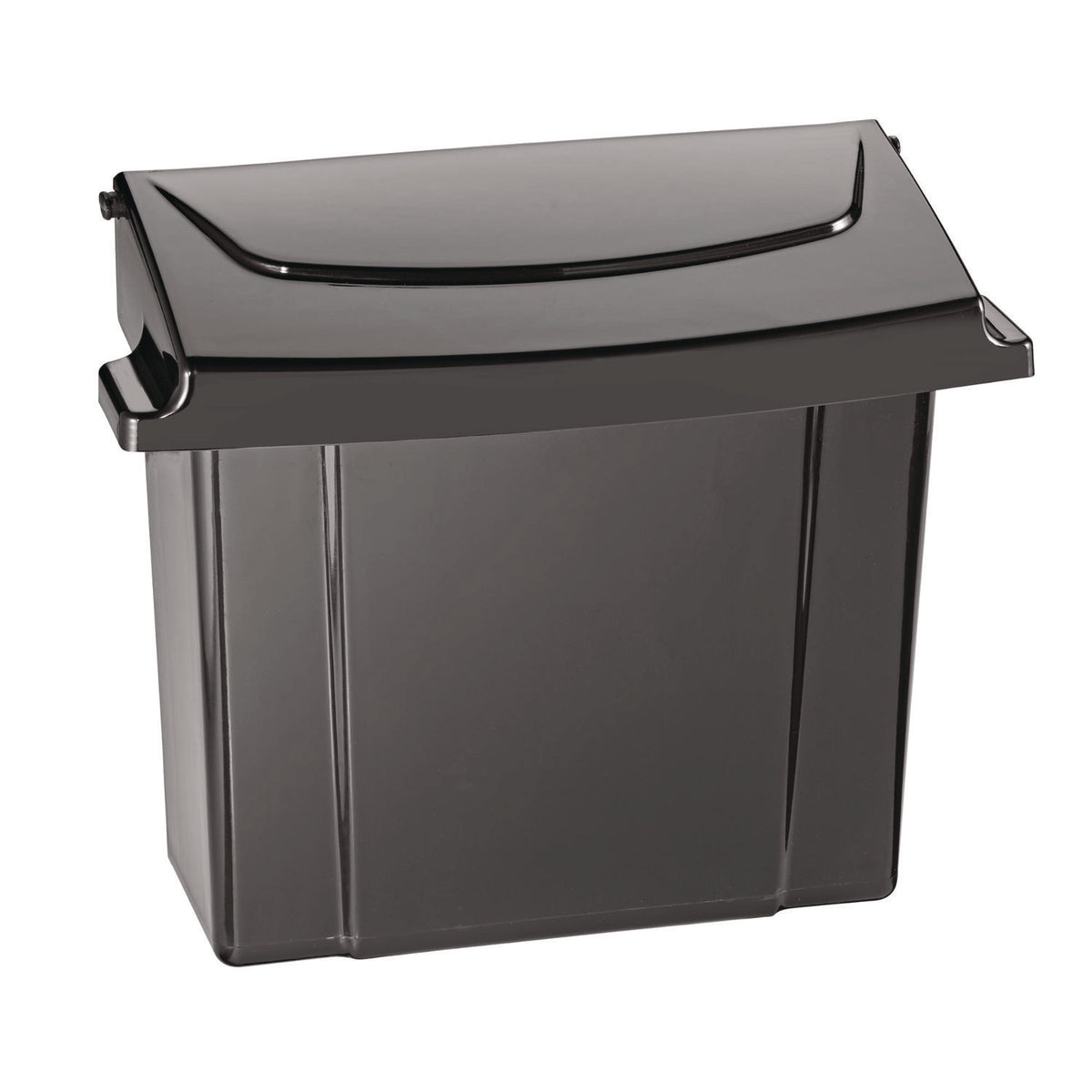 Alpine Durable Plastic Surface Mount Sanitary Napkin Receptacle, Plastic, Black (ALHALP451BLA)