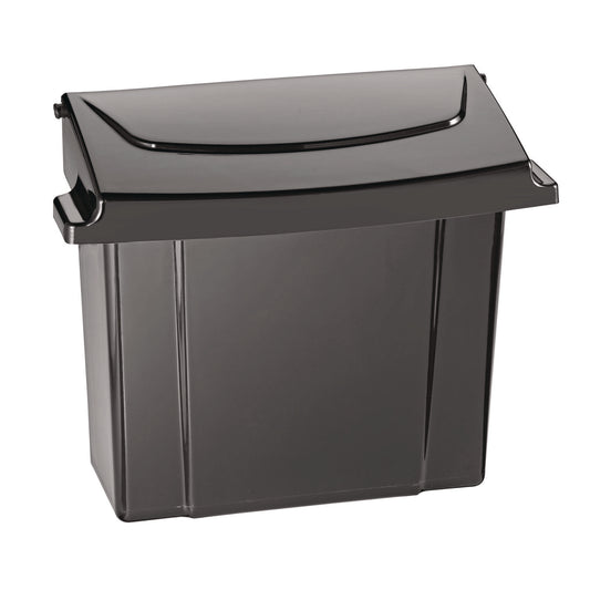 Alpine Durable Plastic Surface Mount Sanitary Napkin Receptacle, Plastic, Black (ALHALP451BLA)