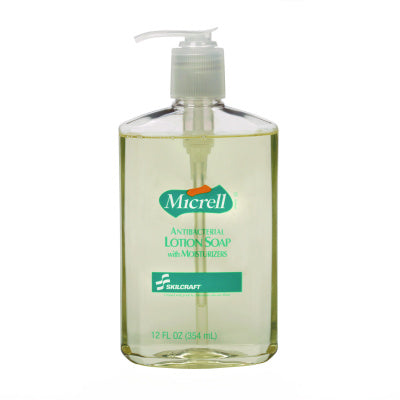 AbilityOne 8520014907370, SKILCRAFT MICRELL Antibacterial Lotion Soap, Unscented, 12/Box