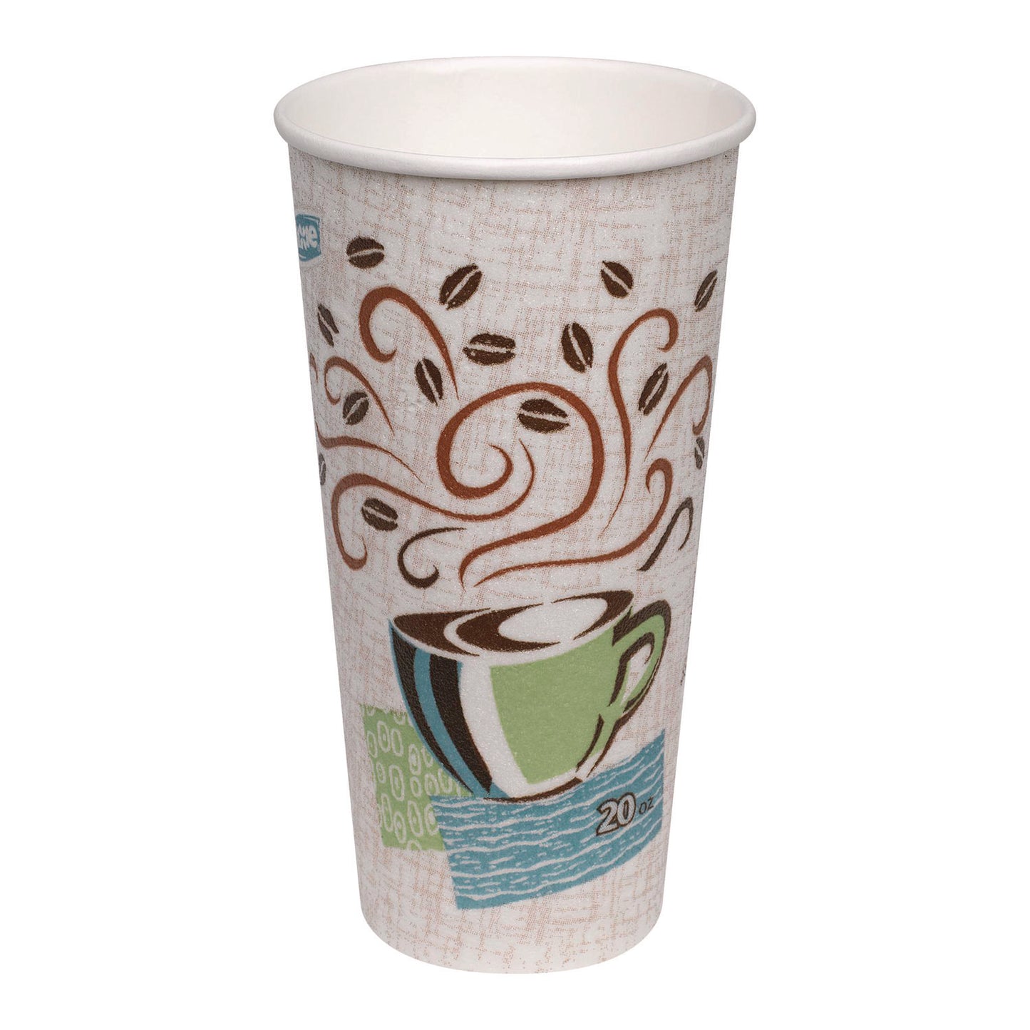 Dixie PerfecTouch Paper Hot Cups, 20 oz, Coffee Haze Design, 25/Pack (DXE5320CDPK)
