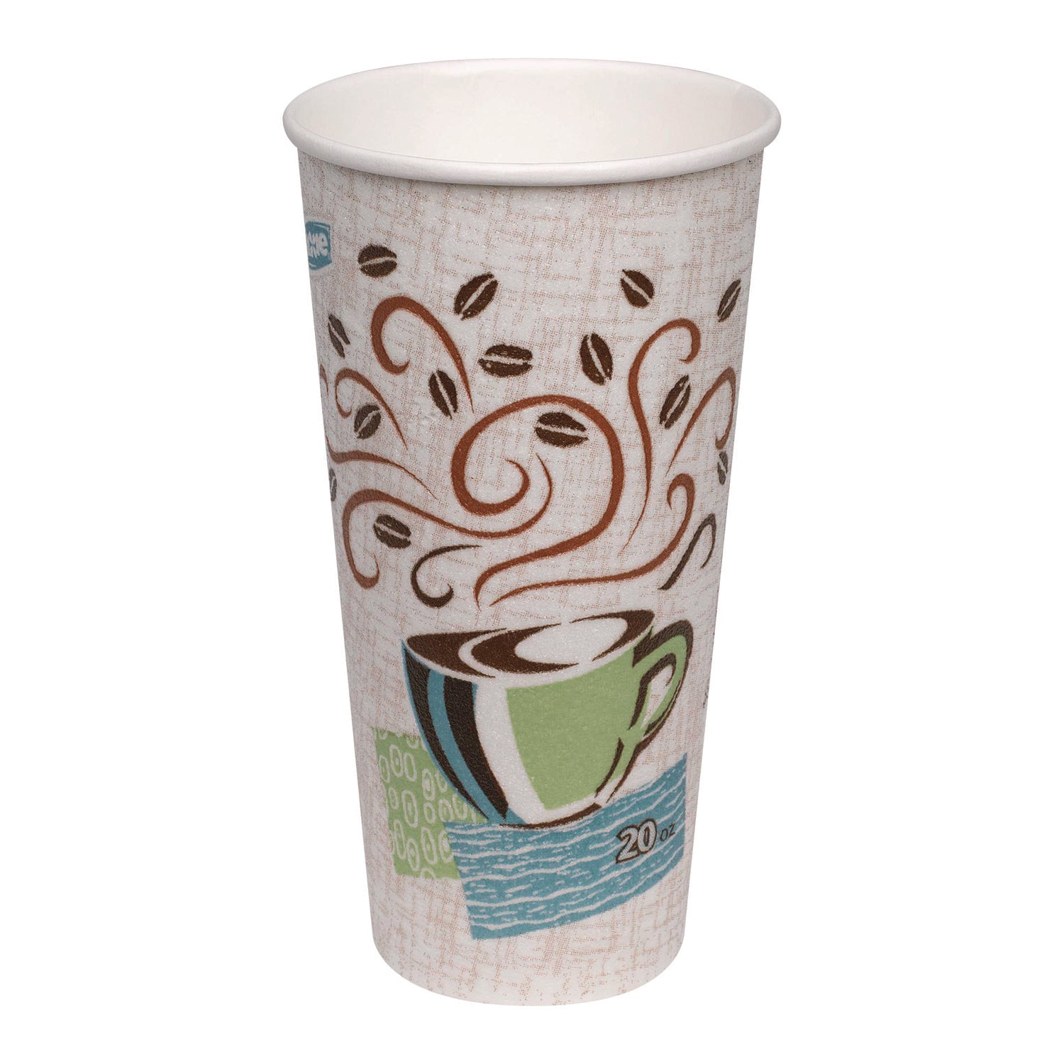 Dixie PerfecTouch Paper Hot Cups, 20 oz, Coffee Haze Design, 25/Pack (DXE5320CDPK)