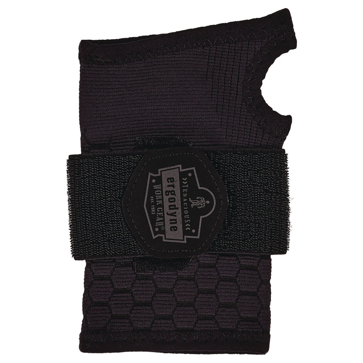 ergodyne ProFlex 680 Wrist Support Sleeve - Single Strap, Medium, Fits Left Hand/Right Hand, Black (EGO16627)