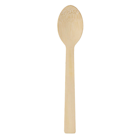 Dixie Bamboo Cutlery, Spoon, Light Golden, 100/Pack, 10 Packs/Carton (DXEANSBAM)