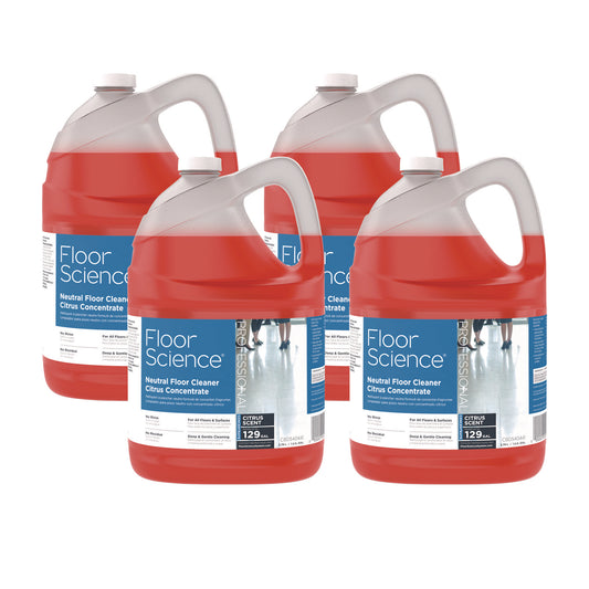 Diversey Floor Science Neutral Floor Cleaner Concentrate, Citrus Scent, 1 gal, 4/Carton (DVOCBD540441)