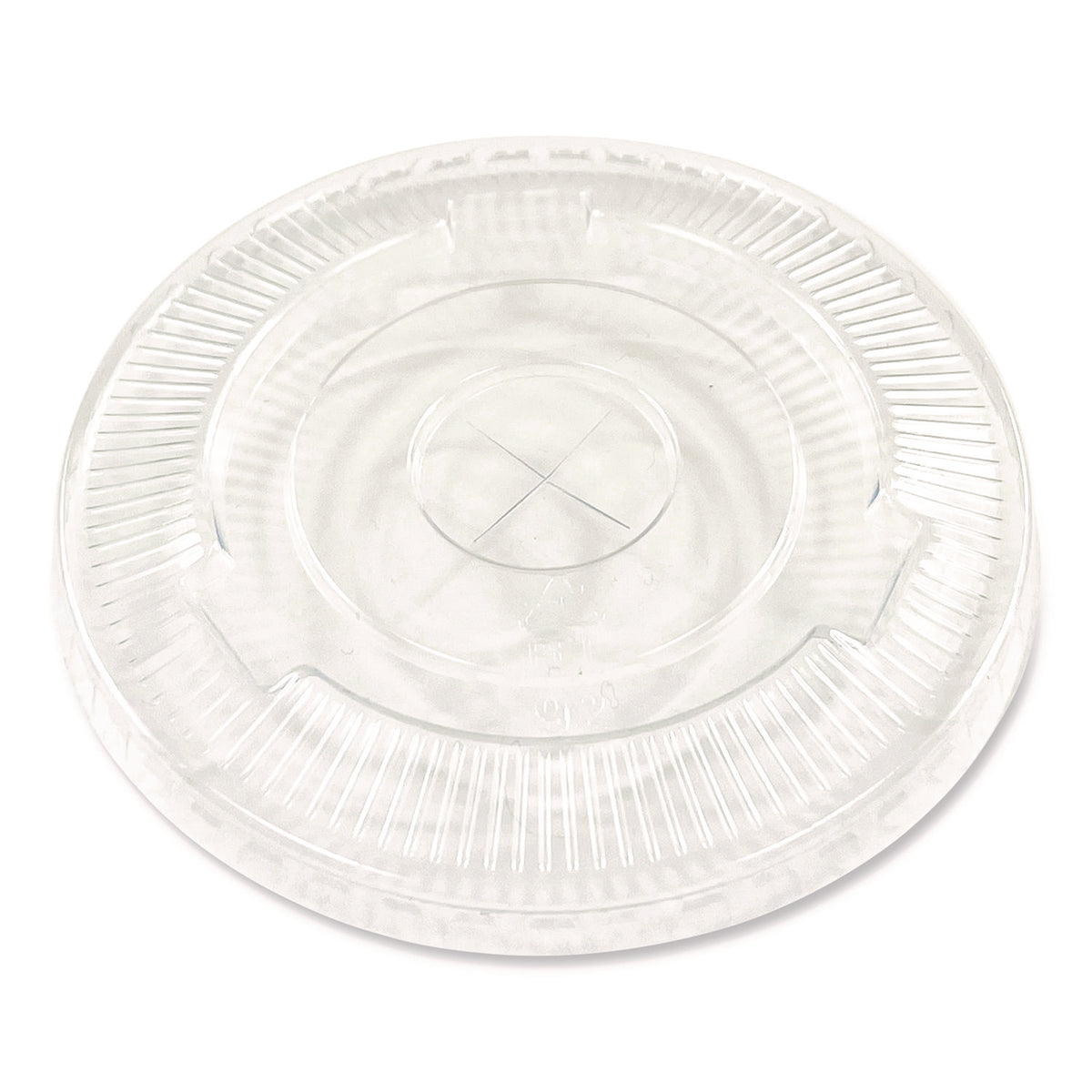Boardwalk Crystal-Clear Cold Cup Straw-Slot Lids, Fits 9 oz Squat/12 oz PET Cups, 100/Pack (BWKPET912STRAPK)